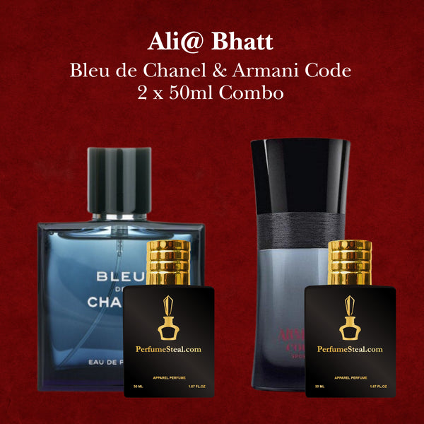 Ali@ Bhatt - Bleu de Chanel Chanel & Armani Code 50ml Combo PerfumeSteal.in 